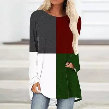 Свободный и модный темперамент, модная и утягивающая юбка с длинными рукавами, геометрический принт, 2024 женская S