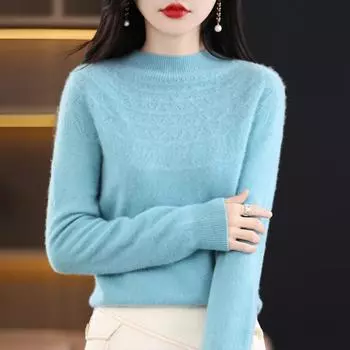 Свободный новогодний свитер первой линии осень и зима однотонный теплый свитер кардиган новый женский пуловер свитер готовая одежда S