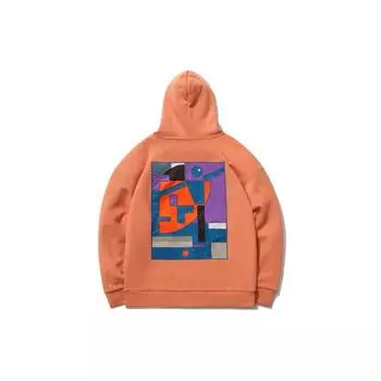 Свободный свитер с капюшоном с принтом логотипа Li Ning, мужские толстовки с капюшоном, каштаново-коричневый AWDR219-2 XS