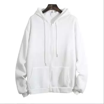 Свободный свитер с капюшоном, женский осенне-зимний кардиган на молнии больших размеров, топ S бежевый