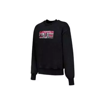 Свободный свитер с принтом Li Ning, унисекс, черный AWDT233-3 XL