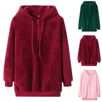 Свободный женский осенне-зимний свитер свободного покроя с круглым вырезом и однотонной толстовкой L зелёный