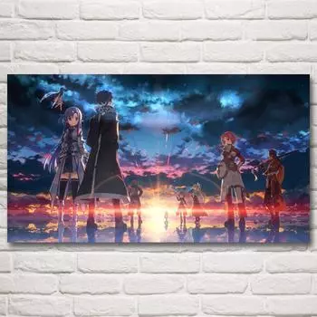 Sword Art Online Anime Ideo Games Kirigaya Kazuto Art Silk Poster Prints Home Decor Живопись Произведения современного плаката без рамки 20*40cm