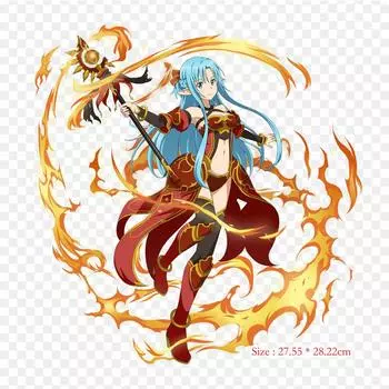 Sword Art Online Md Asuna Asuna Kirito Нашивки для одежды Аппликации Наклейки на одежду Термочувствительная индивидуальная нашивка