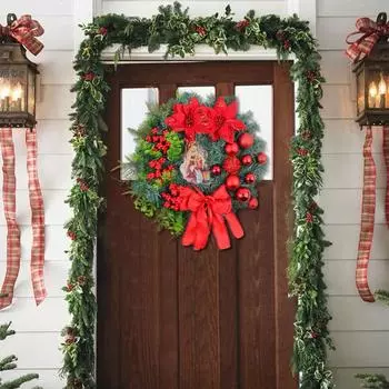 Священный рождественский венок, дверные висячие украшения, образ Девы Марии Христовой