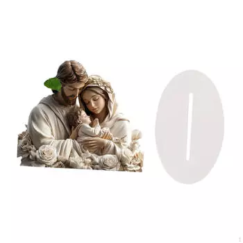 Святое семейство акриловая табличка настольное украшение с основанием рождественский подарок декоративная табличка для кафе