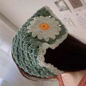 Связанные вручную забавные разноцветные маска и шляпа на Хэллоуин One size lace-up