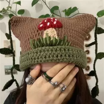 Связанный вручную рог забавный ободок модный индивидуальный декоративный головной убор adult 56-59cm