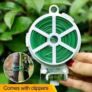 Связи для садовых растений, гибкая проволочная конструкция, устойчивые к атмосферным воздействиям, скрутки для овощей и томатов, поддерживающие стяжки для вьющихся растений S