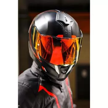 Sx.100r Frenetic Matte Черно-красный шлем