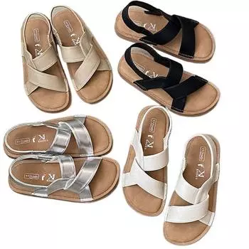 SyfIyno 2024 Новые серебристые хаки черные бежевые сандалии женские резиновые мягкие сандалии на плоской подошве женские тапочки шлепанцы Pantofle 35 бежевый