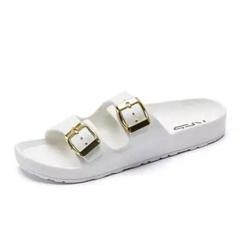 SyfIyno New Summer Women Slippers Lightweight Comfortable White Flats Flip Flops Ladies Sandals Casual Mens Shoes Zapatos Mujer 36 бежевый