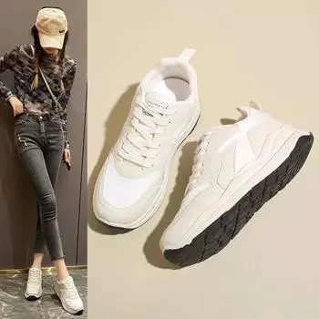 SyfIyno универсальные женские модные повседневные туфли на толстой подошве 2024 года, новые стильные кроссовки весна-осень, модная спортивная обувь 35 бежевый