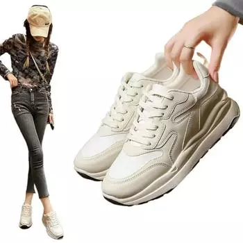 SyfIyno универсальные женские модные повседневные туфли на толстой подошве 2024 года, новые стильные кроссовки весна-осень, модная спортивная обувь 35 бежевый