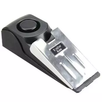 Syj112203 120Db Дверная стоп-блокировка Система безопасности Портативные охранные датчики Сигнализация Черный Standard