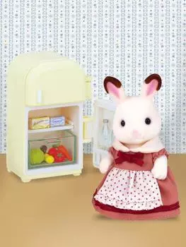 [Sylvanian] 5014-Шоколадный кролик-мама и холодильник (2202)