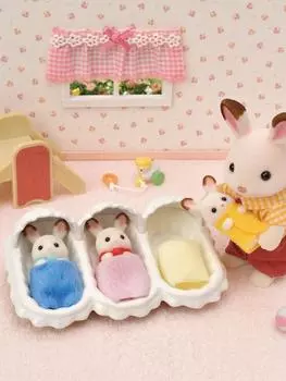 [Sylvanian]5532-Набор для ухода за тройняшками «Шоколадный кролик»