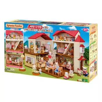 [Sylvanian] 5756 - Двухэтажный дом с красной освещенной крышей и секретным чердаком