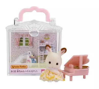 Sylvanian Families Baby House Сертификация ST Mark для детей от 3 лет и старше Игрушечный кукольный домик Sylvanian Families EPOCH [Детское пианино] B-32