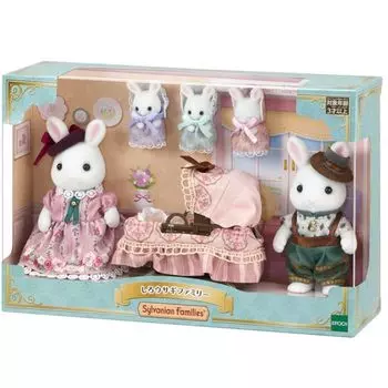 sylvanian families белая кроликовая семья белая кроликовая семья