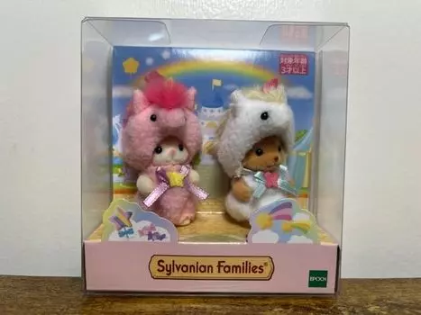 Sylvanian Families Детский парный набор Единорог Игрушка Пудель Шелковый Кот Малыш с нарядом