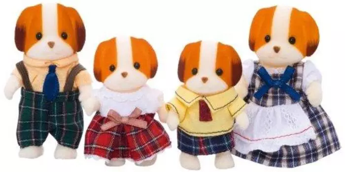 Sylvanian Families Doll Chiffon Dog Family FS-11