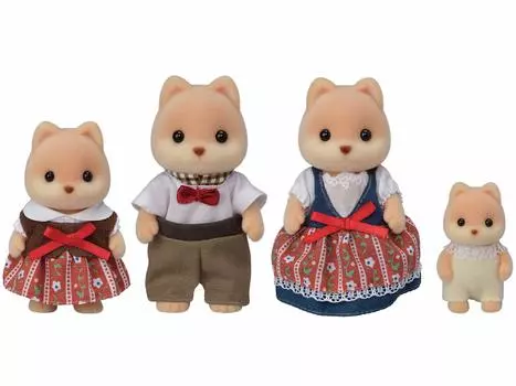 Sylvanian Families Doll Dog ST Mark Certification Ages Toy Dollhouse Sylvanian Families EPOCH [Caramel Family] FS-35 3+