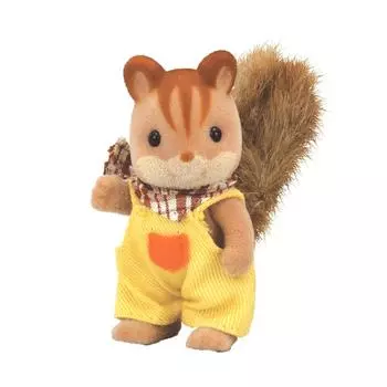 Sylvanian Families Doll Squirrel Family Walnut Squirrel ST Mark Certification Ages Toy Dollhouse Sylvanian Families EPOCH [Walnut Boy] Li-33 3+