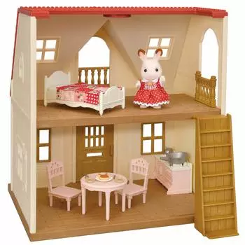Sylvanian Families House Сертификация Sylvanian ST Mark для детей от 3 лет и старше Игрушечный кукольный домик Sylvanian Families EPOCH [Первые семьи] DH-07 коричневый