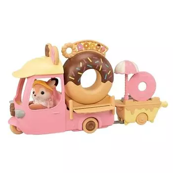 Sylvanian Families Юэнчи Омисея-сан [Доставка! Delicious Donut Wagon] Сертификация Mi-93 ST Mark Возраст 3+ Игрушечный кукольный домик Sylvanian Families EPOCH