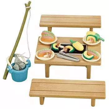 Sylvanian Families Мебель Барбекю Сертификация ST Mark Для Возраста 3 и Старше Игрушечный Кукольный Домик Sylvanian Families EPOCH [Семейный Набор] Car-615