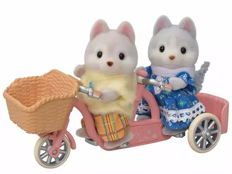 Sylvanian Families Набор для велоспорта ST Mark Сертификация Возраст Игрушка Кукольный домик Sylvanian Families EPOCH Кукла/Мебель [Nakayoshi -Husky Siblings-] DF-15