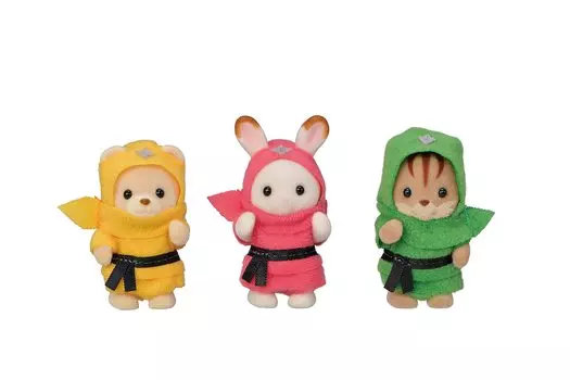 Sylvanian Families Seasonal [Baby Ninja Trio] C-66 ST Mark Certification 3 years old and up Toy Dollhouse Sylvanian Families EPOCH