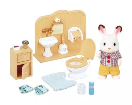 Sylvanian Families Set Rabbit ST Mark Сертификация для детей от 3 лет и старше Игрушечный кукольный домик Sylvanian Families EPOCH Кукла/Мебель [Шоколадный мальчик/Мебель