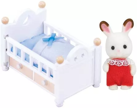 Sylvanian Families Set Rabbit ST Mark Сертификация для детей от 3 лет и старше Игрушечный кукольный домик Sylvanian Families EPOCH Кукла/Мебель [Шоколадный малыш/Мебель