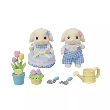 Sylvanian Families Set Set Flora Rabbit Siblings ST Mark Certification 3 года и старше Игрушечный кукольный домик Sylvanian Families EPOCH Doll/Furniture