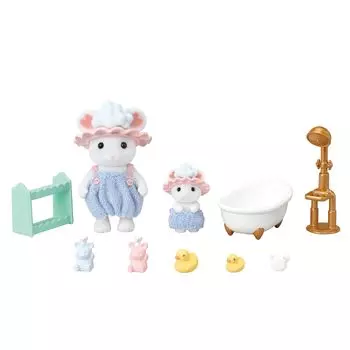 Sylvanian Families Set Time ST Mark Сертификация для детей от 3 лет и старше Игрушечный кукольный домик Sylvanian Families EPOCH Кукла/Мебель [Набор для ванной] DF-26