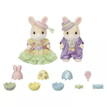 sylvanian families сезонный [ Margaret Rabbit пасхальный набор для двоих ] Se 209 ST mark сертификация 3 года и старше игрушки кукольный домик Sylvanian Families