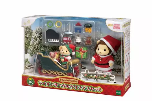 Sylvanian Families Сезонный рождественский сертификат ST Mark для детей от 3 лет и старше Игрушечный кукольный домик Sylvanian Families EPOCH [Набор Льва Санты] SE-206