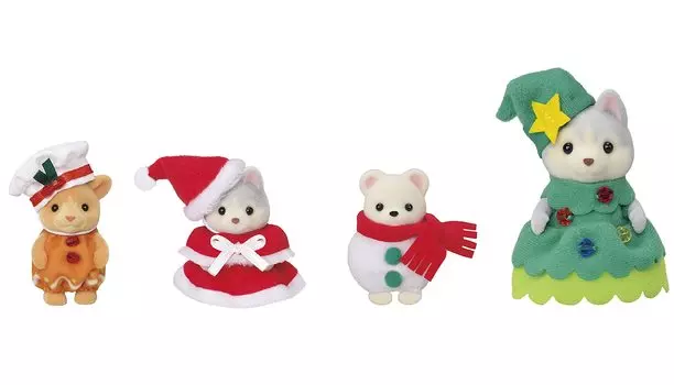 Sylvanian Families Сезонный рождественский сертификат ST Mark для детей от 3 лет и старше Игрушечный кукольный домик Sylvanian Families EPOCH [Счастливые друзья] SE-208