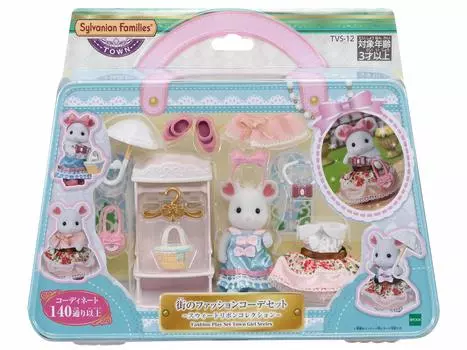 Sylvanian Families Town Fashion Coordination Set Лента Сертификация ST Mark 3 года и старше Игрушечный кукольный домик Sylvanian Families EPOCH [Town -Sweet