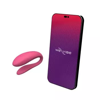 Sync Lite Вибратор для пар Вибратор в форме буквы C Носимая вибрирующая игрушка для пар Поделиться вибрациями Перезаряжаемый розовый We-Vibe – – – – –