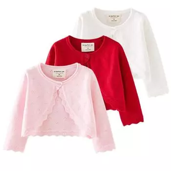 Synpos/детское накидка-болеро для девочек, платье для свадебной вечеринки, детский вязаный укороченный кардиган с длинными рукавами и цветочным принтом для девочек, От 1 до 4 лет XL/110