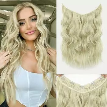 Синтетические 5 клипс в волосах длинные волнистые вьющиеся парики для наращивания натуральные густые волосы для женщин косплей вечеринка одежда 50cm