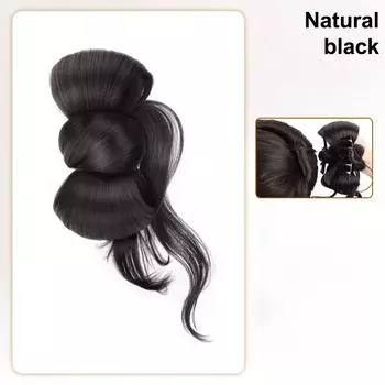 Synthetic Messy Hair Bun Natural Elegant Hair Chignon Claw Clip Hair Extension Hairpiece For Women Daily Makeup чёрный