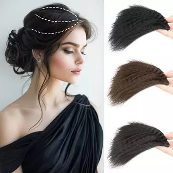 Synthetic Short Straight Hair Toppers Clip In Top Hair Piece Extension Natural Looking Thinning Hair For Women Daily Wear 20cm