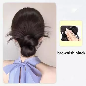 Synthetic Wig Bun Lazy Hair Chignon Dancer Female Meatball Head Hair Clip Styling Hair Accessories