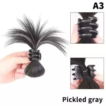 Synthetic Wig Ponytail Top Hair Claw Pick Up Dyeing Women Straight Invisible Hairpiece Ponytail Dress Up Hair Accessories