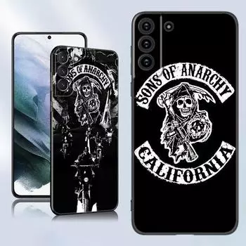 Сыны Анархии ТВ черный силиконовый чехол для телефона Samsung Galaxy S23 S21 S20 FE S24 S22 Ultra S10E S10 S9 S8 Plus Samsung S23