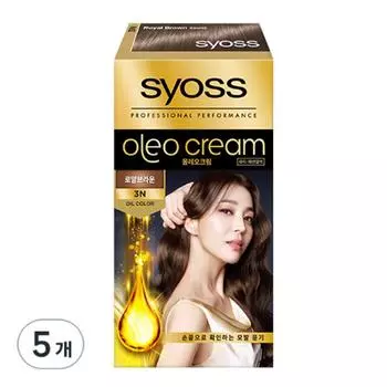 Syos НОВАЯ краска для волос премиум-класса Oleo Cream, 3N Royal Brown, 5 шт.
